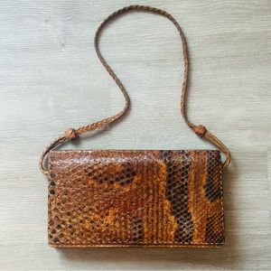 Vintage Snakeskin Purse Clutch from France